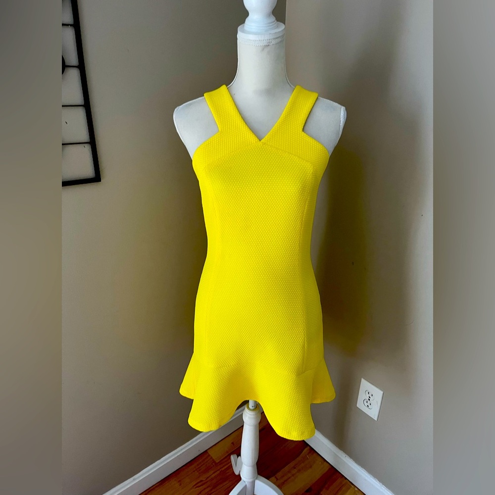 Sandro Vibrant Yellow Dress Fr 1